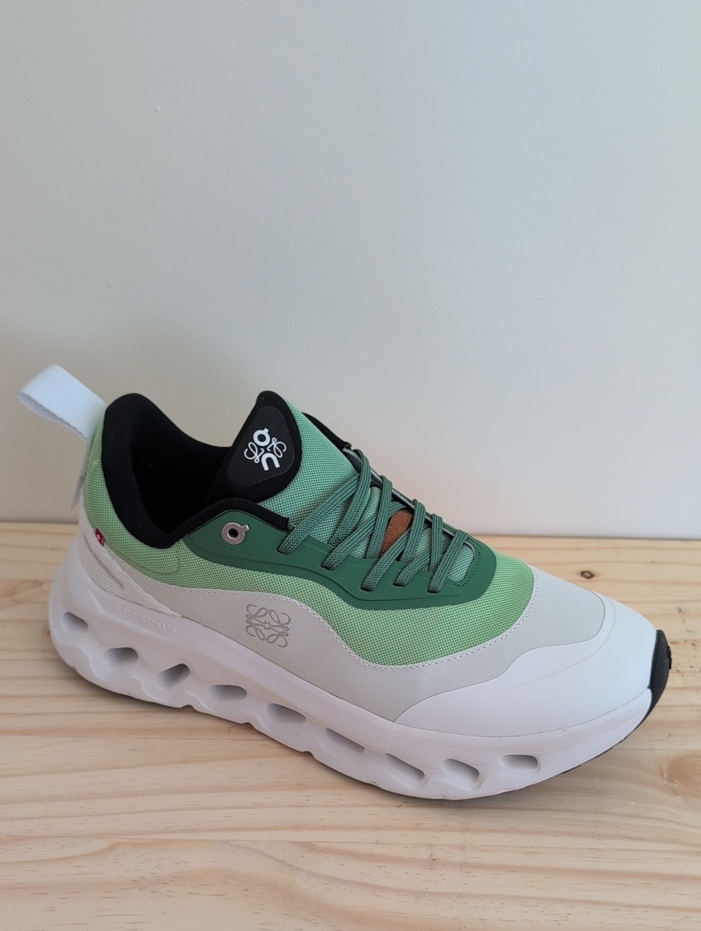 Loewe On Men’s US-10 Sneaker in Mint Green and White